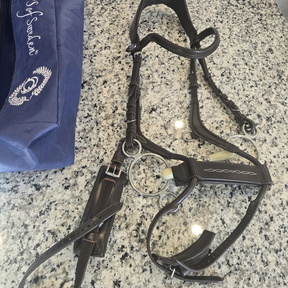 PS of Sweden High Jump Bridle - Sz Full - Brown - Picture 3 of 6